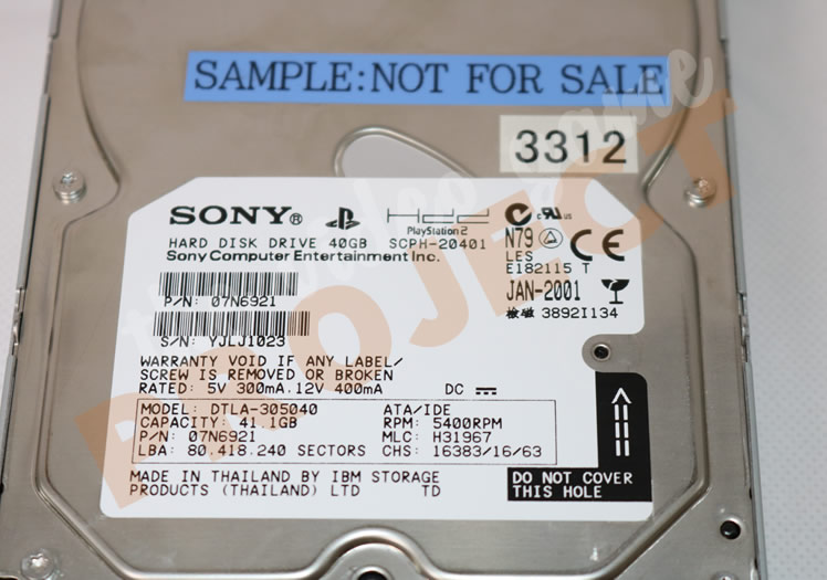 Playstation 2 DTL-30002 Debugging Station HDD Label Close