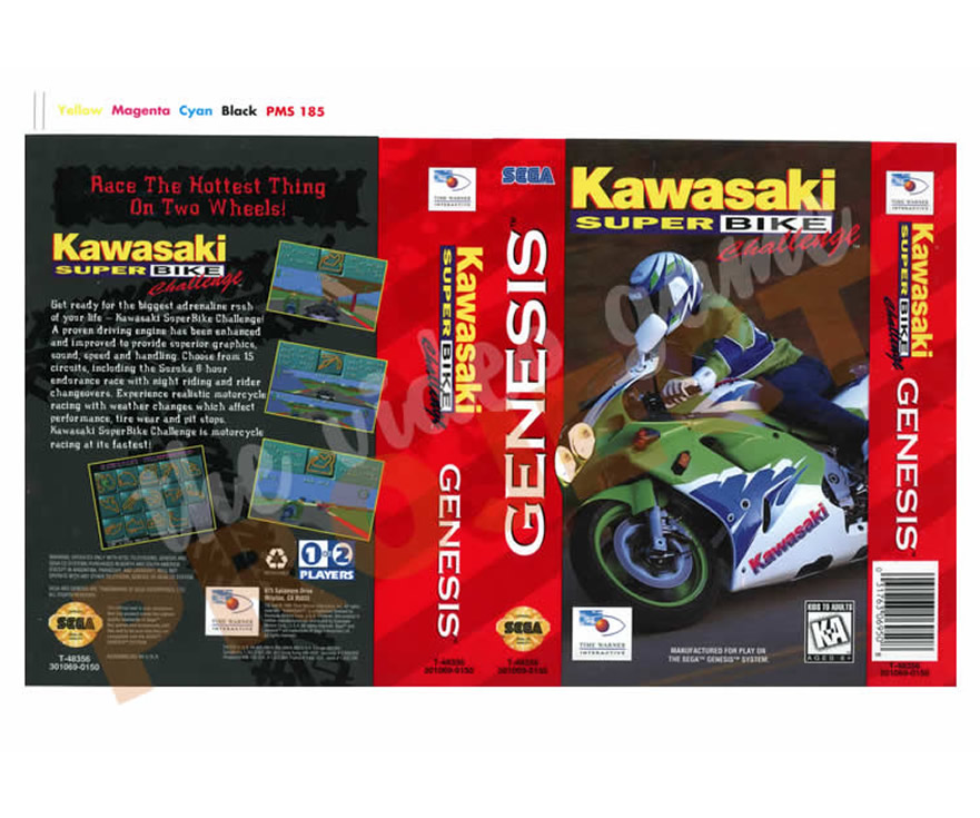 Kawasaki Superbike Challenge - Mega Drive - Cover